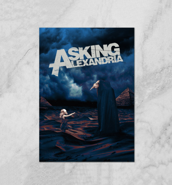 Плакат с притом Asking Alexandria цвета Белый Плакат с изображением Asking Alexandria цвета Белый