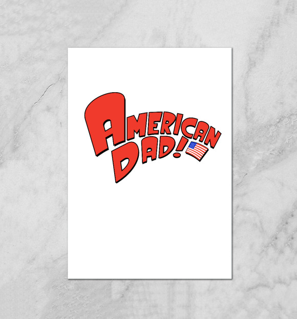 Плакат с изображением American Dad! цвета Белый