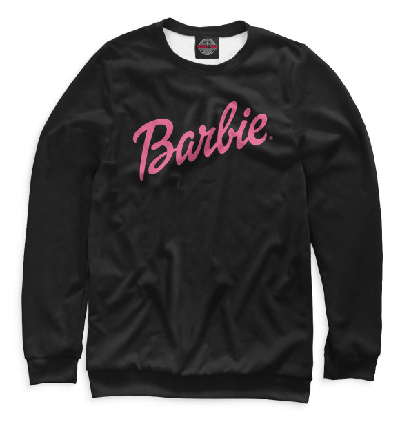 Мужской свитшот с изображением Надпись Barbie цвета Белый