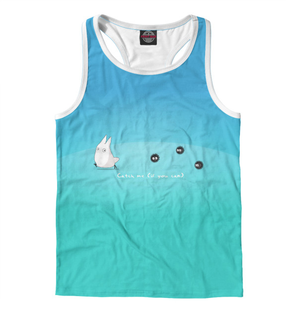 Мужская майка-борцовка с изображением Studio Ghibli цвета Белый