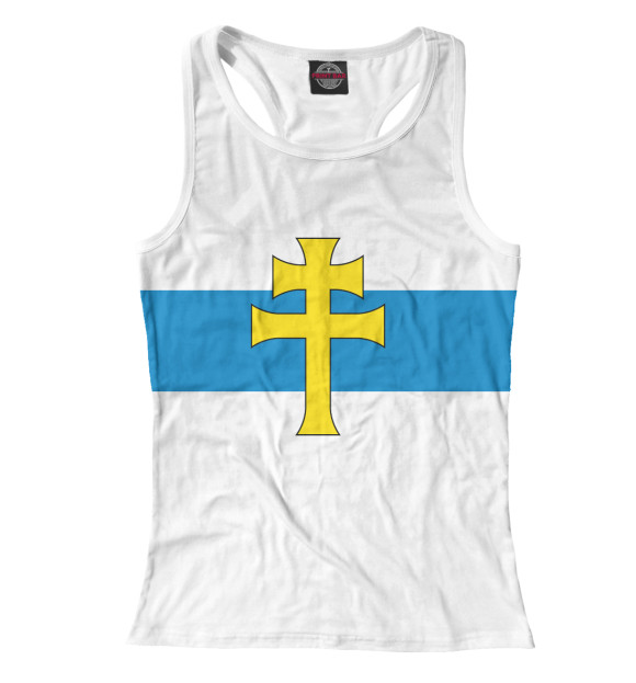 Женская майка-борцовка с изображением Флаг Вейшнории цвета Белый