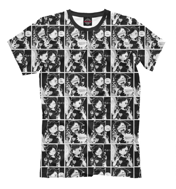 Футболка для мальчиков с изображением Ahegao цвета Молочно-белый