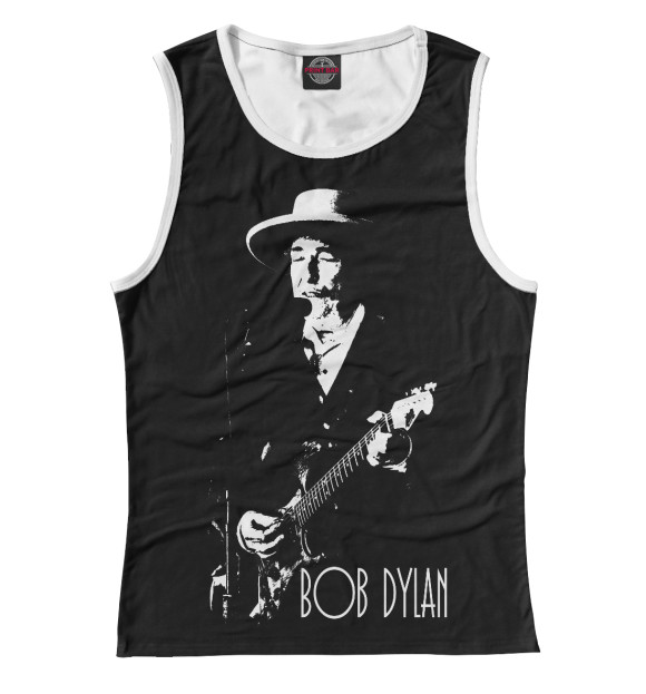 Майка для девочки с изображением Bob Dylan цвета Белый