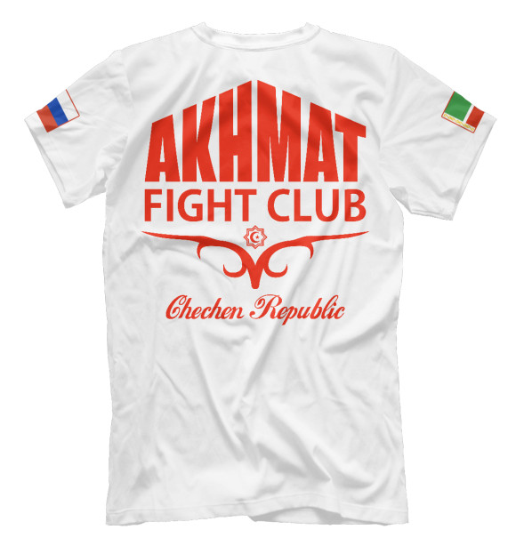 Мужская футболка с изображением Fight Club Akhmat White цвета Белый