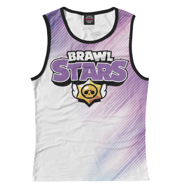 Женская майка с изображением Brawl Stars цвета Белый