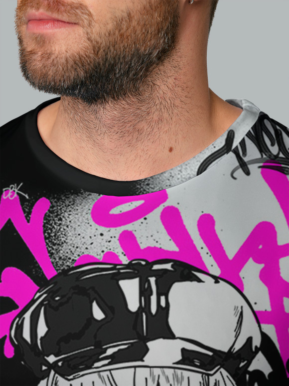 Мужская футболка с изображением Аниме Хаос цвета Белый