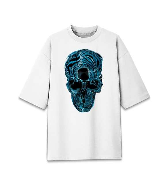 Мужская футболка оверсайз с изображением Иллюзия цвета Белый