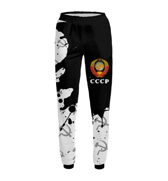 Женские спортивные штаны с изображением СССР / USSR цвета Белый