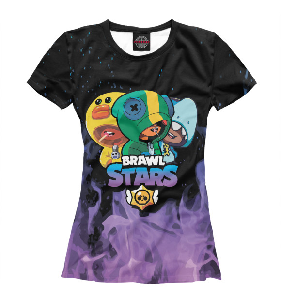 Женская футболка с изображением Brawl Stars цвета Белый