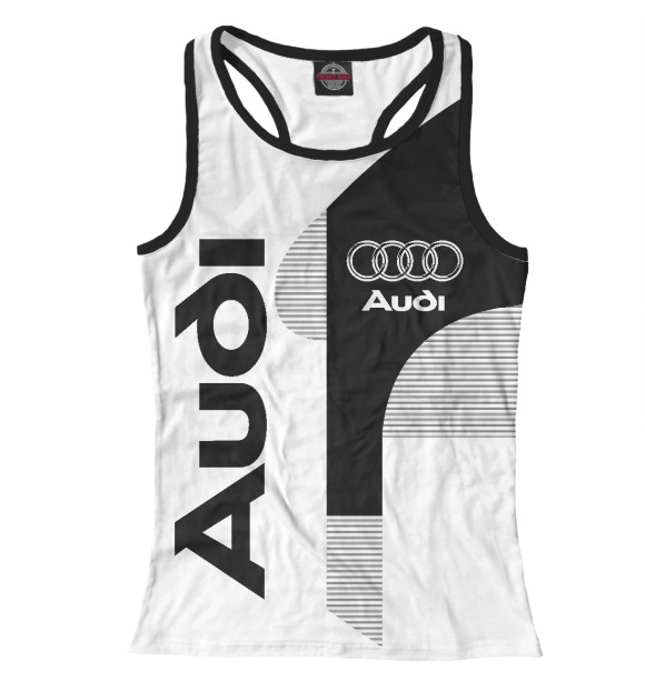 Женская майка-борцовка с изображением Audi цвета Белый