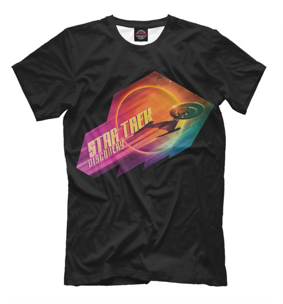 Мужская футболка с изображением Star Trek: Discovery цвета Черный