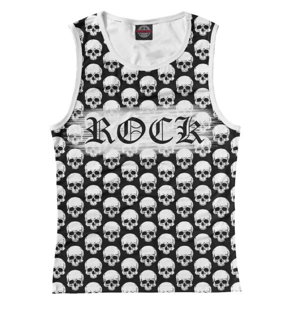 Майка для девочки с изображением Rock Rules цвета Белый