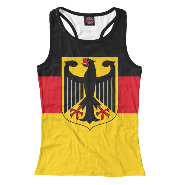 Женская майка-борцовка с изображением GERMANY цвета Белый