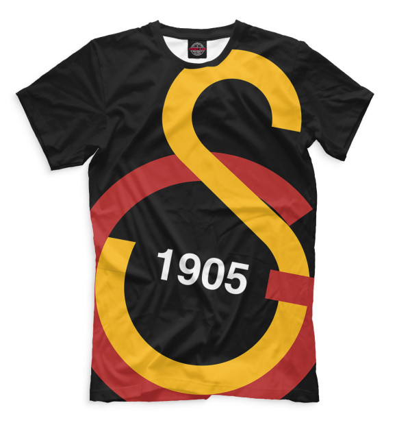 Мужская футболка с изображением Galatasaray цвета Черный