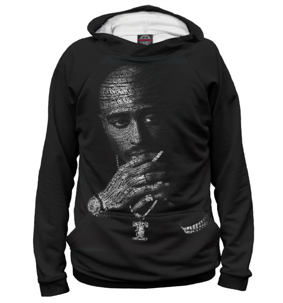Женское худи с изображением 2Pac цвета Белый