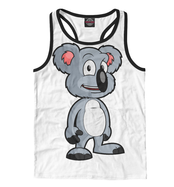 Мужская майка-борцовка с притом Коала цвета Белый Мужская майка-борцовка с изображением Коала цвета Белый