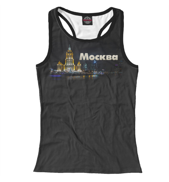 Женская майка-борцовка с изображением Москва цвета Белый