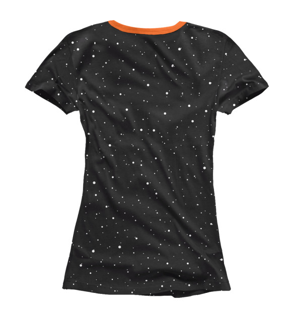 Женская футболка с изображением Апельсиновая Луна цвета Белый