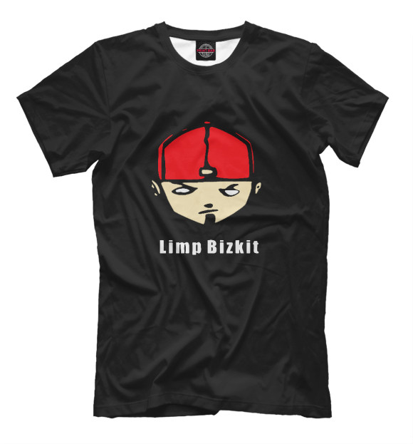 Мужская футболка с изображением Limp Bizkit цвета Черный