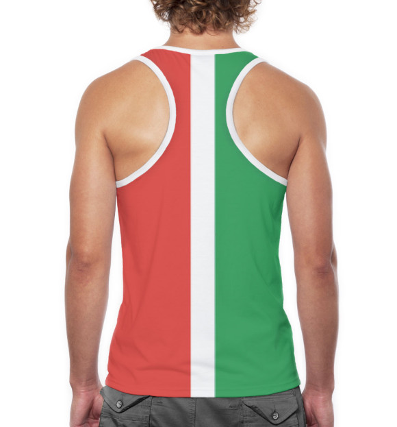 Мужская майка-борцовка с изображением Флаг Татарстана цвета Белый