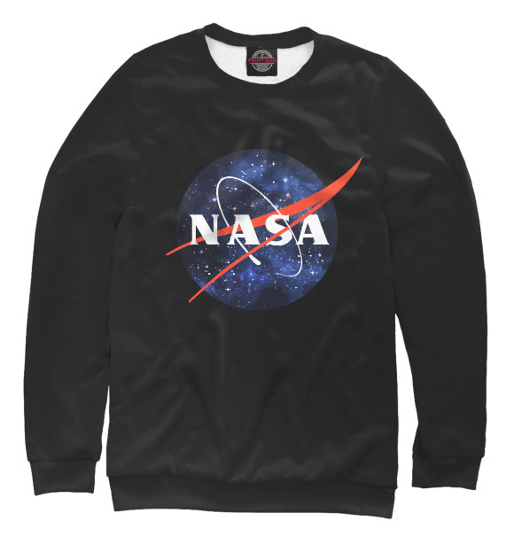 Мужской свитшот с изображением NASA цвета Белый