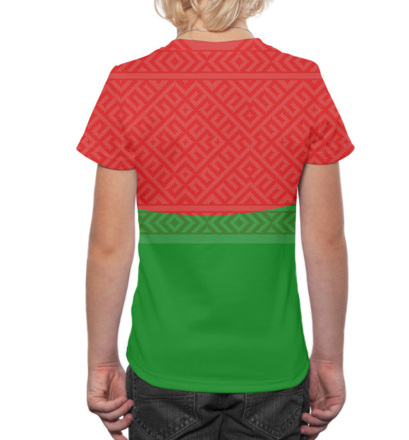 Футболка для мальчиков с изображением Беларусь цвета Белый