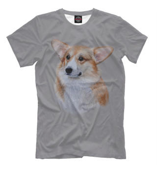 Мужская футболка Corgi dog