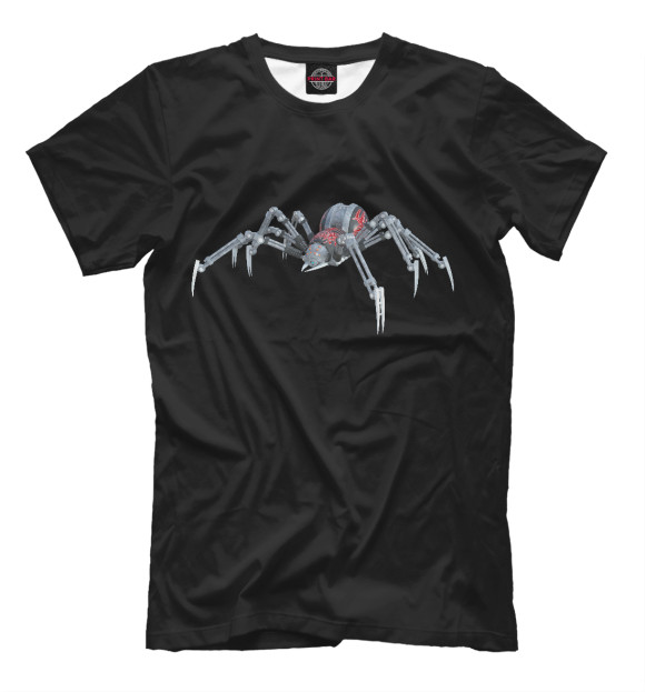 Мужская футболка с изображением Spider цвета Черный