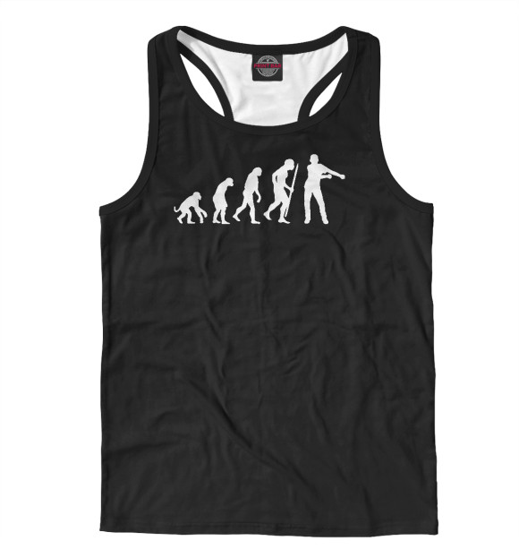 Мужская майка-борцовка с изображением Floss цвета Белый