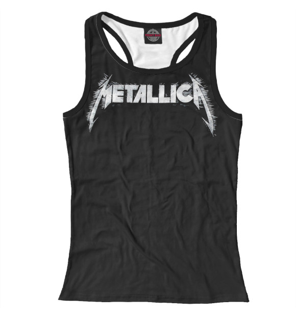 Женская майка-борцовка с изображением Metallica цвета Белый