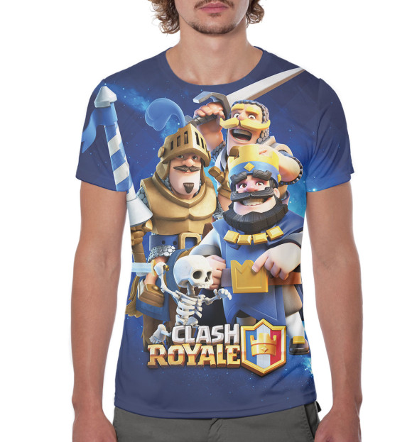 Мужская футболка с изображением Clash Royale цвета Белый