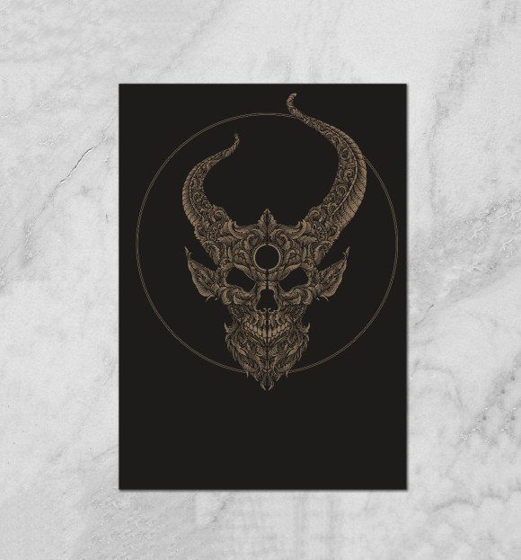 Плакат с изображением Demon Hunter Logo цвета Белый