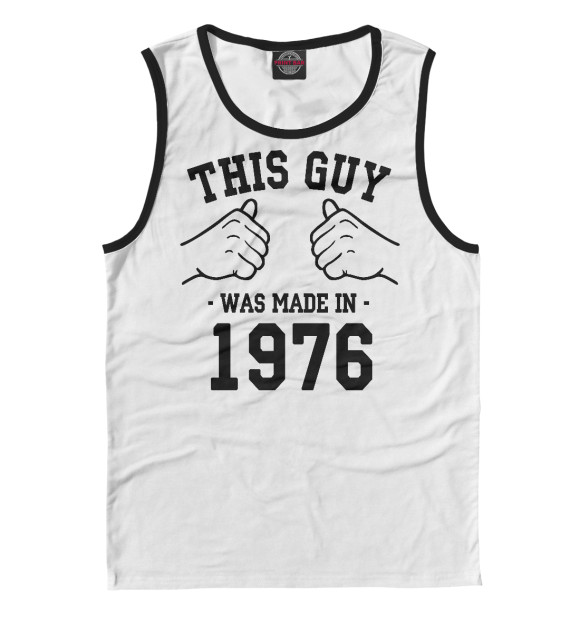 Мужская майка с изображением 1976 цвета Белый