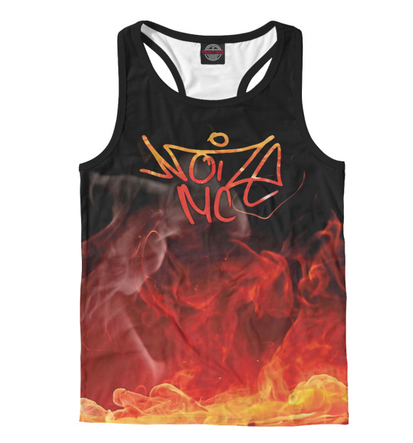 Мужская майка-борцовка с изображением Noize MC цвета Белый