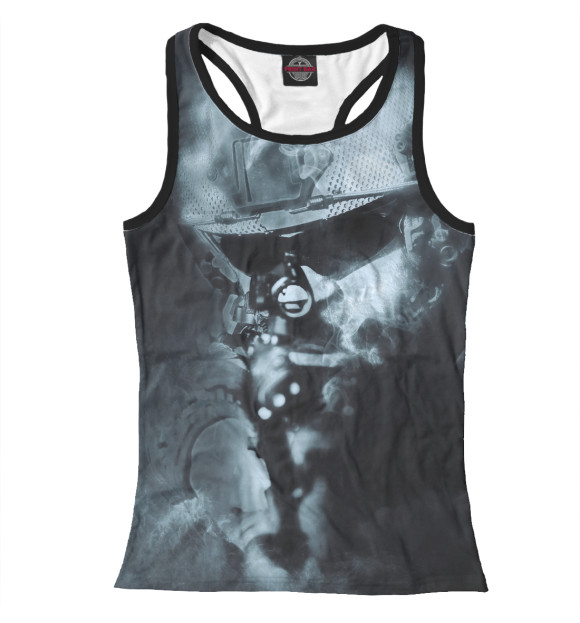 Женская майка-борцовка с изображением Спецназ цвета Белый