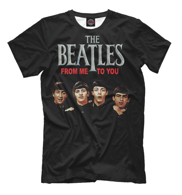 Футболка для мальчиков с изображением The Beatles цвета Черный