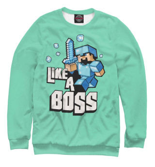 Свитшот для мальчиков Like a Boss Minecraft
