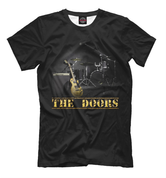 Футболка для мальчиков с изображением The Doors цвета Черный