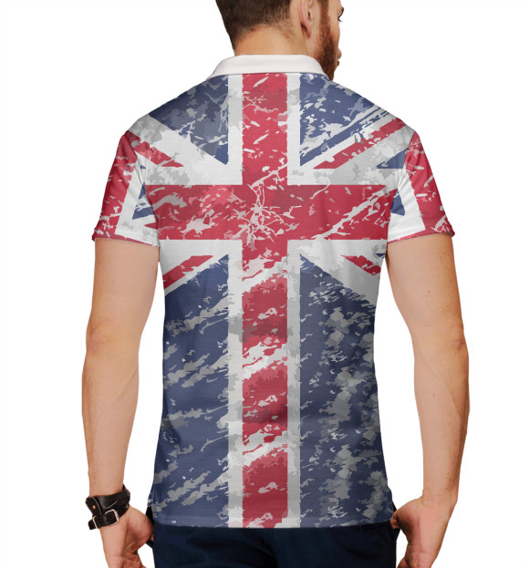 Мужское поло с изображением Union Jack цвета Белый