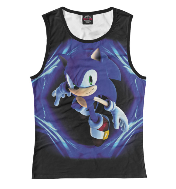 Майка для девочки с изображением Sonic цвета Белый