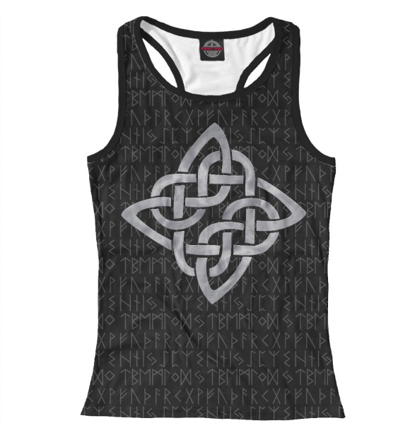 Женская майка-борцовка с изображением Оберег Духобор цвета Белый