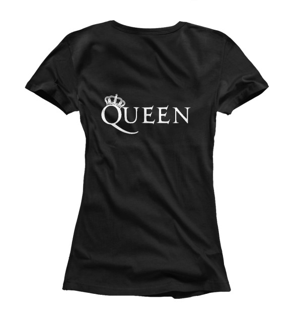 Женская футболка с изображением Queen (двусторонняя) цвета Белый