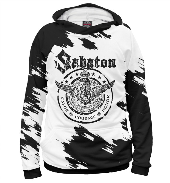 Женское худи с изображением Sabaton цвета Белый