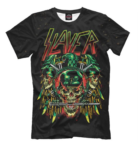 Футболка для мальчиков с изображением Slayer цвета Белый