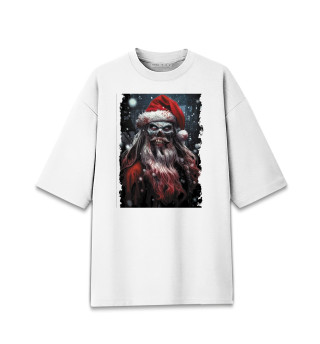 Женская футболка оверсайз Ужасный Дед Мороз