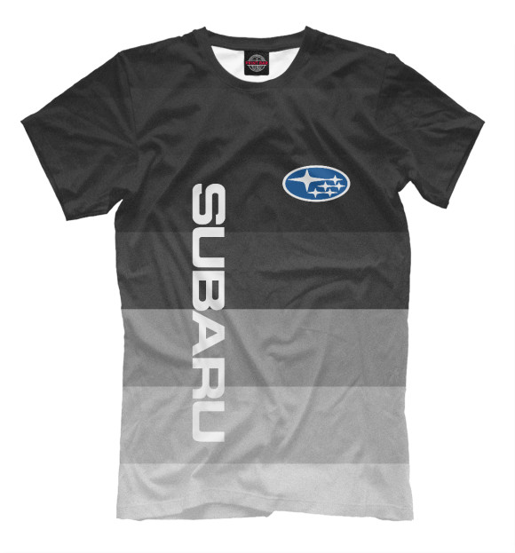 Мужская футболка с изображением Subaru | Субару цвета Белый
