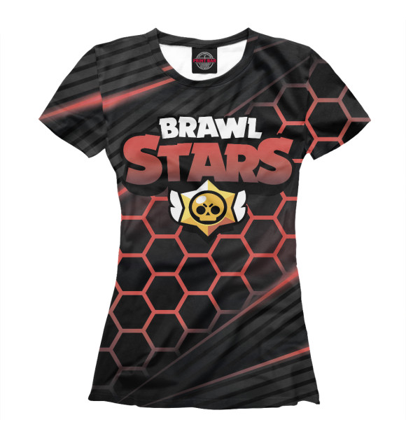 Женская футболка с изображением Brawl Stars цвета Белый