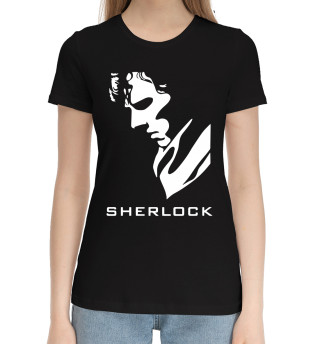 Хлопковая футболка для девочек Шерлок