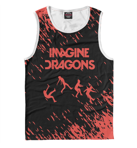 Майка для мальчика с притом Imagime dragon цвета Белый Майка для мальчика с изображением Imagime dragon цвета Белый