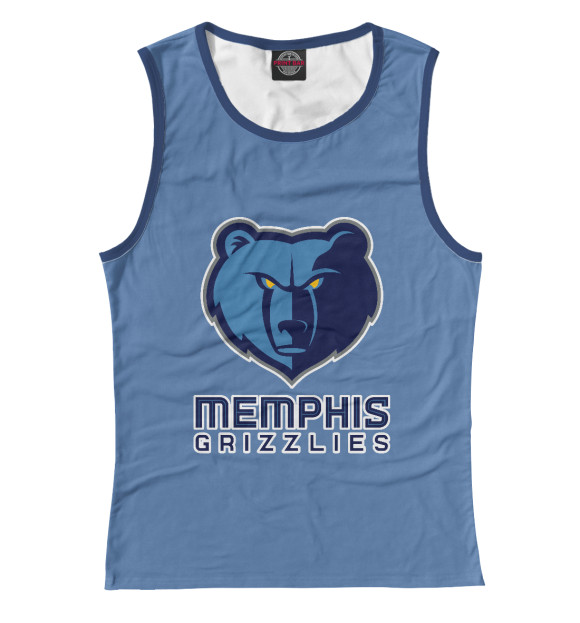 Женская майка с изображением Memphis Grizzlies цвета Белый